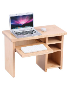 Accesorios para Casa de Muñecas 1:12 - Escritorio y Computadora