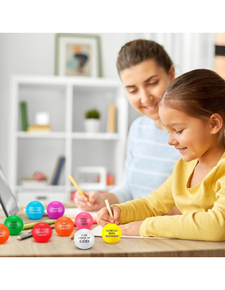 96 Pelotas de Estrés Cristianas Silipull 4 cm Alivio Ansiedad