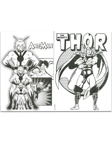 Libro para Colorear Avanzado Marvel para Adultos con Stickers