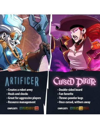 Dice Throne - Juego de Mesa Pirata Maldito vs Artificiero - 2 Héroes