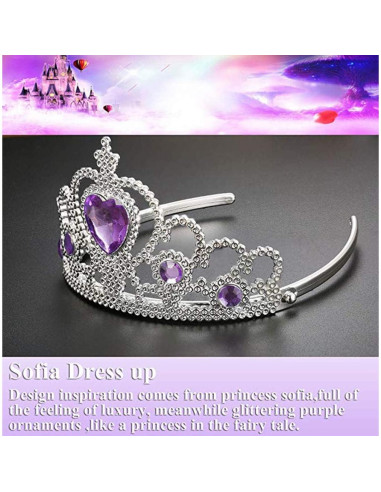 Peluca de Princesa Rapunzel con Tiara y Accesorios para Niñas