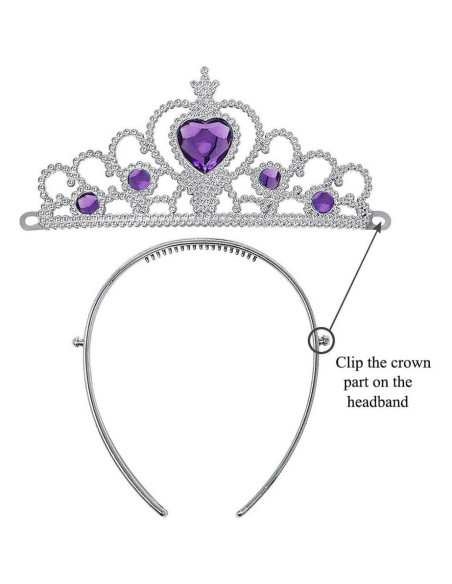 Peluca de Princesa Rapunzel con Tiara y Accesorios para Niñas