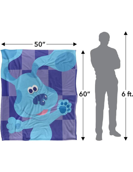 Manta Grande de Blues Clues 127x152cm Microfibra Suave