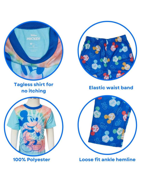 Conjunto de Pijamas Mickey Mouse Disney 2 Piezas Niños 2T