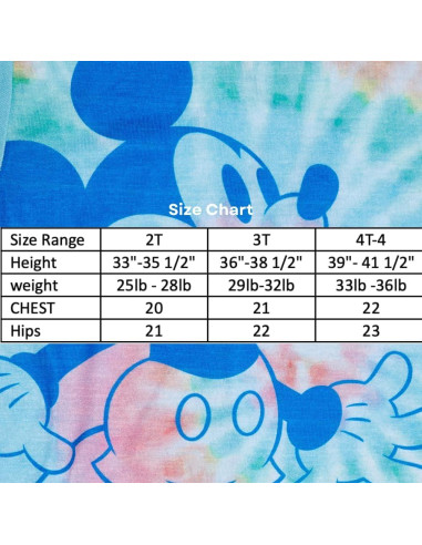 Conjunto de Pijamas Mickey Mouse Disney 2 Piezas Niños 2T