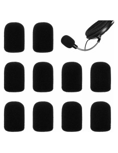 Paquete de 10 Fundas de Micrófono de Espuma Negra - Reducción de Ruido