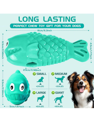 Juguete Masticable Interactivo TonyEst para Perros Grandes - Sabor a Tocino