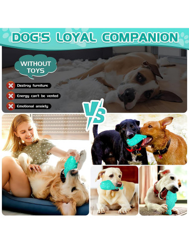 Juguete Masticable Interactivo TonyEst para Perros Grandes - Sabor a Tocino