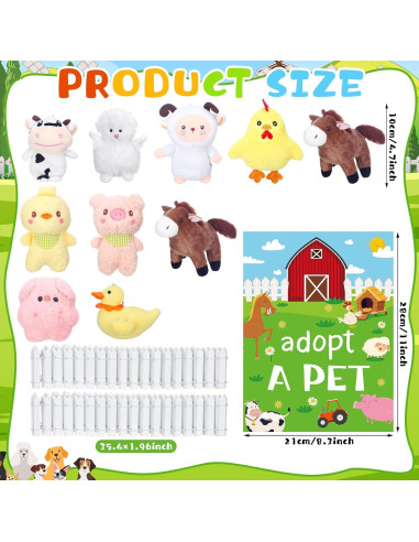 Conjunto de Fiesta de Adopción de Mascotas de Granja Blueweenly