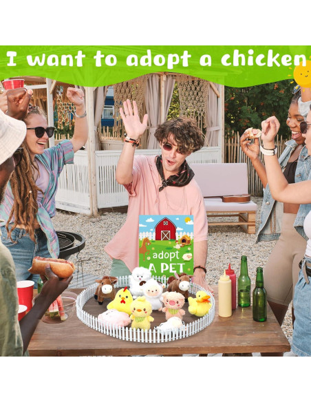 Conjunto de Fiesta de Adopción de Mascotas de Granja Blueweenly