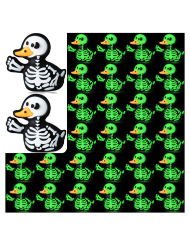 25 Figuras de Calaveras de Patito Luminiscentes Wesiti 9cm