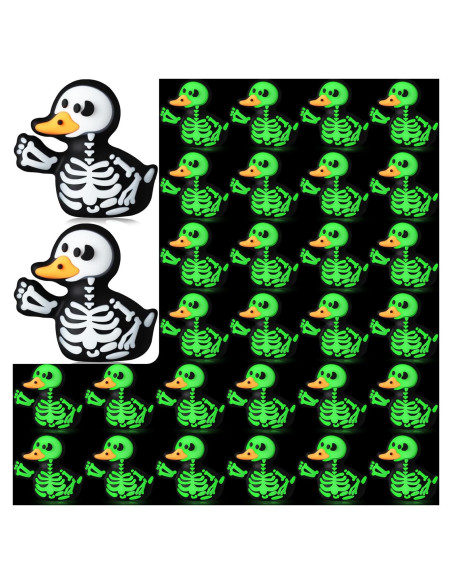 25 Figuras de Calaveras de Patito Luminiscentes Wesiti 9cm