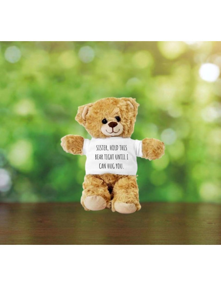 Oso de Peluche SpreadPassion 25.4 cm con Camiseta Blanca