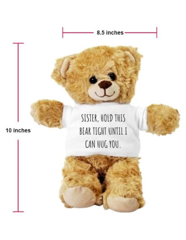 Oso de Peluche SpreadPassion 25.4 cm con Camiseta Blanca