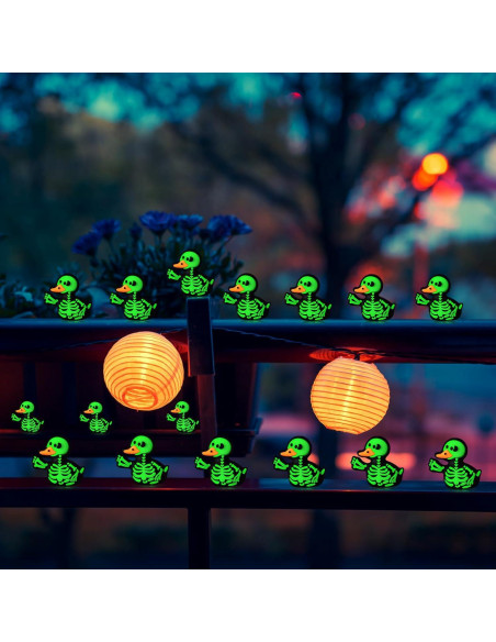 25 Figuras de Calaveras de Patito Luminiscentes Wesiti 9cm