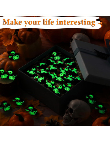 25 Figuras de Calaveras de Patito Luminiscentes Wesiti 9cm