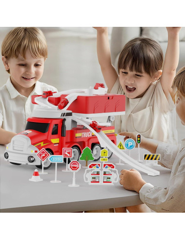 Camión de Bomberos Dwi Dowellin con Luces y Sonidos