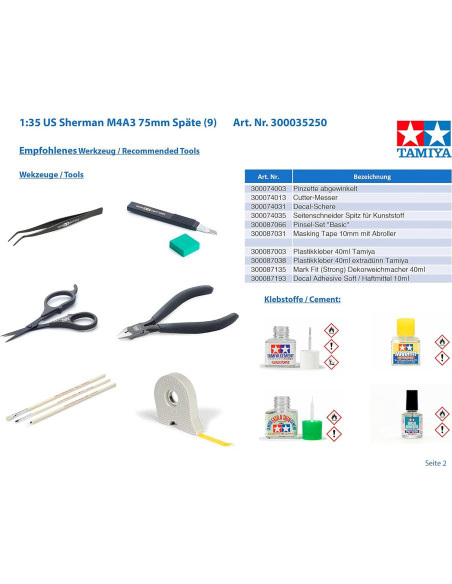 Kit de Modelo Militar Tamiya M4A3 Sherman 1/35