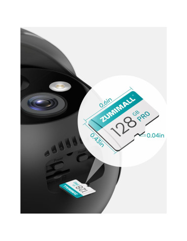 Tarjeta SD 128GB ZUMIMALL - Almacenamiento para Cámaras de Seguridad