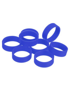 Bandas de Goma de Silicona uxcell 10Pcs 20x7mm Azul Oscuro