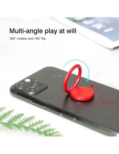 Soporte para anillo de teléfono celular Wansurs Rojo 2 Pack