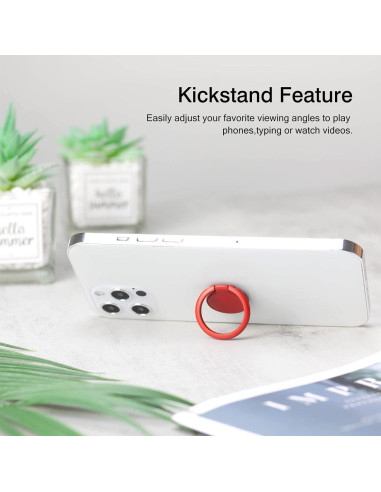 Soporte para anillo de teléfono celular Wansurs Rojo 2 Pack