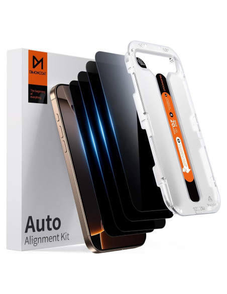 Protector de Pantalla Privado DIMONCOAT 4-Pack para iPhone 16 Pro Max