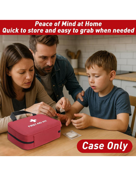 Bolsa de Primeros Auxilios Vacía ICIMBI Roja 25.8x23.7x3 cm