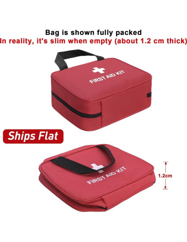 Bolsa de Primeros Auxilios Vacía ICIMBI Roja 25.8x23.7x3 cm