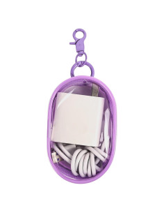 Bolsa de Almacenamiento Transparente Linsaner 10.16x6.86cm Púrpura