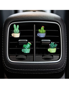 4 Clips Ambientadores de Auto Jowxsx Cactus Decorativos 2
