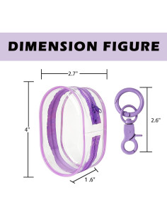Bolsa de Almacenamiento Transparente Linsaner 10.16x6.86cm Púrpura 2
