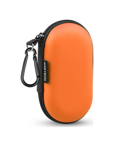 Funda de transporte RISETECH para auriculares EVA - Naranja