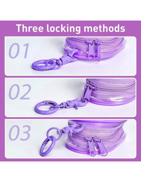 Bolsa de Almacenamiento Transparente Linsaner 10.16x6.86cm Púrpura