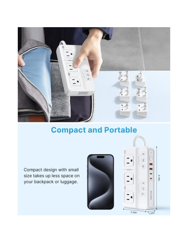 Convertidor de Voltaje 220V a 110V VINTAR 2000W Adaptador Universal