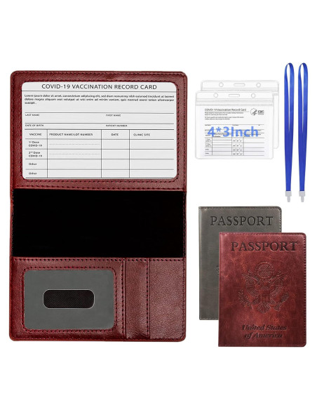 Combo Porta Pasaporte y Tarjeta de Vacunación Redify - 2 Piezas