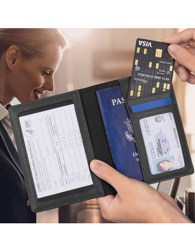 Combo Porta Pasaporte y Tarjeta de Vacunación Redify - 2 Piezas