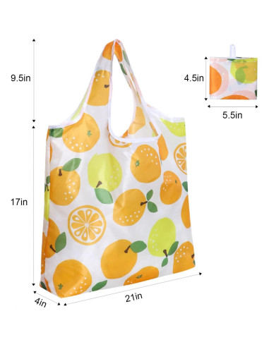 Bolsas de Compras Reutilizables Ecológicas 4-Pack - Nailon Impermeable 22.68 kg