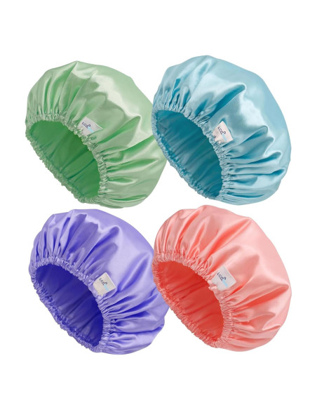 Gorros de Ducha Reutilizables LCZLBath Set 4 Piezas Doble Capa