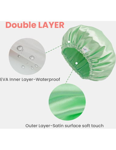Gorros de Ducha Reutilizables LCZLBath Set 4 Piezas Doble Capa
