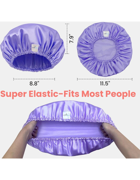 Gorros de Ducha Reutilizables LCZLBath Set 4 Piezas Doble Capa