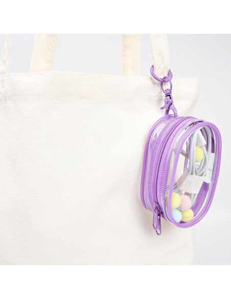 Bolsa de Almacenamiento Transparente Linsaner 10.16x6.86cm Púrpura