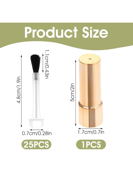 Kit de 25 Cepillos Desechables para Esmalte de Uñas ZEYIYER