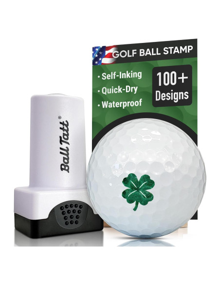 Sello de Pelota de Golf Ball Tatt - Autoinking, Impermeable, 5.3x2.5 cm