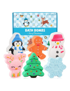 Set de 6 Bombas de Baño Navideñas OuMuaMua - Regalos Únicos
