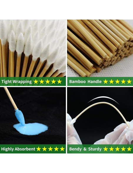 200 Hisopos de Algodón Biodegradables ILANSIN 15.24 cm