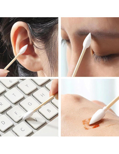 200 Hisopos de Algodón Biodegradables ILANSIN 15.24 cm