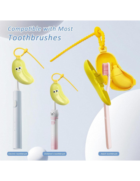 Cubierta de Cepillo de Dientes Portátil YQSLBULKY Plátano Verde