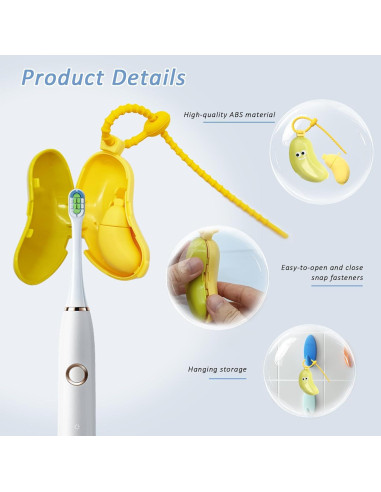 Cubierta de Cepillo de Dientes Portátil YQSLBULKY Plátano Verde