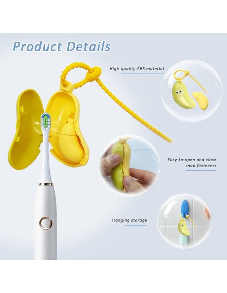 Cubierta de Cepillo de Dientes Portátil YQSLBULKY Plátano Verde